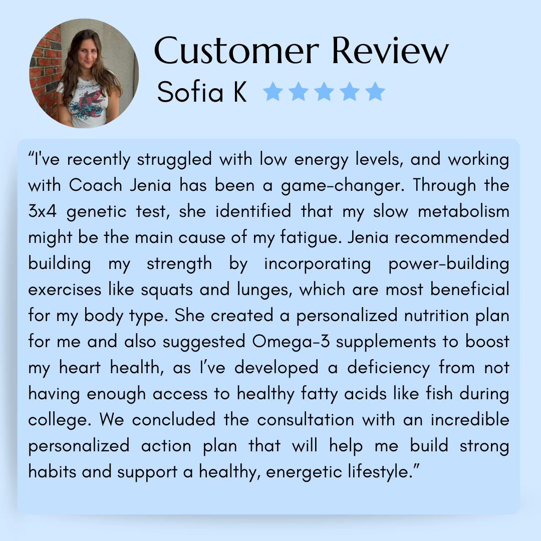 Five-star customer review of the genetic test and personalized plan